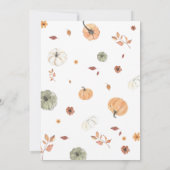 Herfst in Liefde Pompoen Baby shower Kaart (Achterkant)