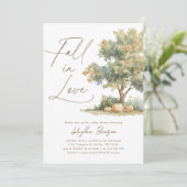 Herfst in Liefde Pompoen Baby shower Kaart (Staand voorkant)