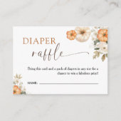 Herfst in Liefde Pompoen Baby shower Luier Raffle Informatiekaartje (Voorkant)