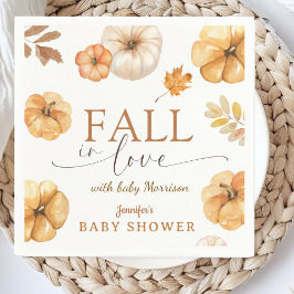 Herfst in Liefde Pompoen Baby shower Papier Servet