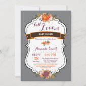 Herfst in Liefde Pompoen Baby shower Uitnodiging G (Voorkant)