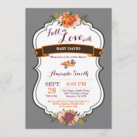 Herfst in Liefde Pompoen Baby shower Uitnodiging G