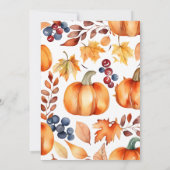 Herfst in liefde pompoen bladeren krans vrijgezell kaart (Achterkant)