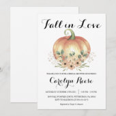 Herfst in Liefde Pompoen Bloemen Herfst Vrijgezell Kaart (Voorkant / Achterkant)