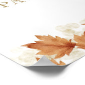 Herfst in Liefde Pompoen Bloemen Huwelijk Welkom Poster (Hoek)