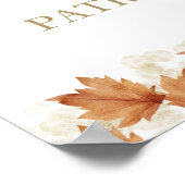 Herfst in Liefde Pompoen Bloemen Huwelijk Welkom Poster (Hoek)