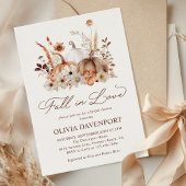 Herfst in Liefde Pompoen Bloemen Rustiek Vrijgezel Kaart