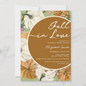 Herfst in Liefde Pompoen Bloemen Vrijgezellenfeest Kaart (Voorkant)