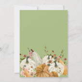Herfst in Liefde Pompoen Bloemen Vrijgezellenfeest Kaart (Achterkant)