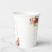 Herfst In Liefde Pompoen Bloemen Vrijgezellenfeest Papieren Bekers (Rechts)