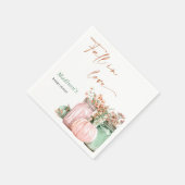 Herfst in liefde pompoen bloemenpotten Vrijgezelle Servet (Hoek)