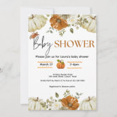 herfst in liefde pompoen bloemige baby shower Uitn Kaart (Voorkant)