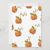 herfst in liefde pompoen bloemige baby shower Uitn Kaart (Achterkant)