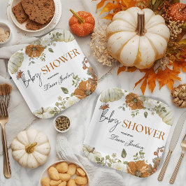 herfst in liefde pompoen bloemige baby shower Uitn Papieren Bordje