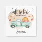 Herfst in Liefde Pompoen Boerderij Vrachtwagen Bab Servet (Voorkant)