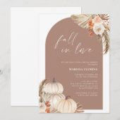 Herfst In Liefde Pompoen Boho Herfst Vrijgezellenf Kaart (Voorkant / Achterkant)