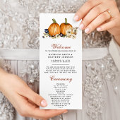 Herfst in liefde pompoen botanische herfst herfst programmakaart