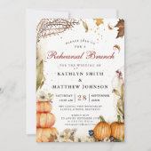 Herfst in liefde pompoen botanische repetitie brun kaart (Voorkant)