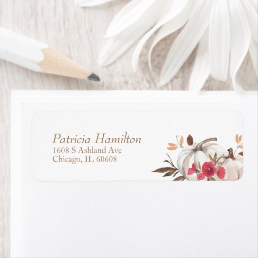 Herfst in liefde pompoen bruiloft etiket (Insitu)