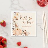 Herfst in liefde pompoen bruiloft servet (Insitu)