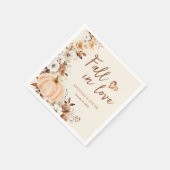 Herfst in liefde pompoen bruiloft servet (Hoek)