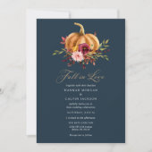 Herfst in liefde pompoen bruiloft uitnodiging (Voorkant)