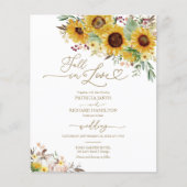 Herfst in Liefde Pompoen Budget Huwelijksuitnodigi Flyer (Voorkant)