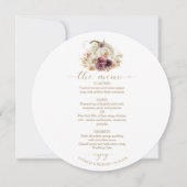 Herfst in Liefde Pompoen Cirkel Trouwmenu Kaart (Voorkant)