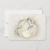 Herfst in liefde pompoen en groenere reactie kaart (Achterkant)