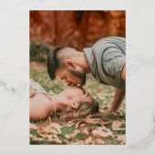 Herfst in Liefde pompoen en verlaat waterverf brui Folie Uitnodiging (Achterkant)