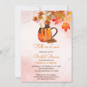 Herfst in liefde pompoen esdoorn herfst vrijgezell kaart (Voorkant)