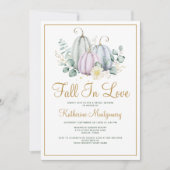 Herfst in liefde pompoen groen herfst Vrijgezellen Kaart (Voorkant)