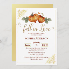 Herfst in liefde pompoen hart Vrijgezellenfeest Kaart