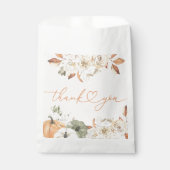 Herfst in Liefde Pompoen Herfst Baby shower Bedankzakje (Voorkant)