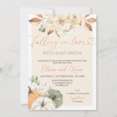 Herfst in Liefde Pompoen Herfst Baby shower Kaart (Voorkant)