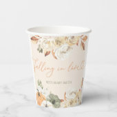 Herfst in Liefde Pompoen Herfst Baby shower Papieren Bekers (Achterkant)