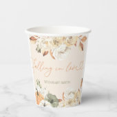 Herfst in Liefde Pompoen Herfst Baby shower Papieren Bekers (Voorkant)