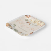 Herfst in Liefde Pompoen Herfst Baby shower Papieren Bordje (Gebogen)