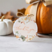 Herfst in Liefde Pompoen Herfst Baby shower Ronde Bedankjes Labels