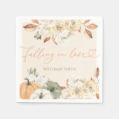 Herfst in Liefde Pompoen Herfst Baby shower Servet (Voorkant)