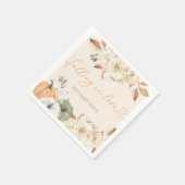 Herfst in Liefde Pompoen Herfst Baby shower Servet (Hoek)