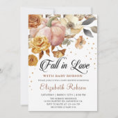 Herfst in Liefde Pompoen Herfst Baby shower Uitnod Kaart (Voorkant)