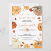 Herfst in Liefde Pompoen Herfst Baby shower Uitnod Kaart (Voorkant)