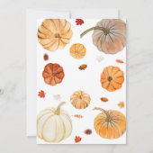 Herfst in Liefde Pompoen Herfst Baby shower Uitnod Kaart (Achterkant)