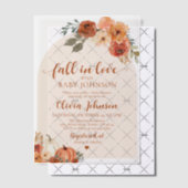 Herfst in Liefde Pompoen Herfst Baby shower Uitnod Vellum Uitnodigingen (Offset (Uitnodiging))