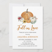 Herfst in Liefde Pompoen Herfst Bruidsdouche Uitno Kaart (Voorkant)