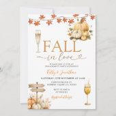 Herfst in Liefde Pompoen Herfst Laat Verloving Kaart (Voorkant)
