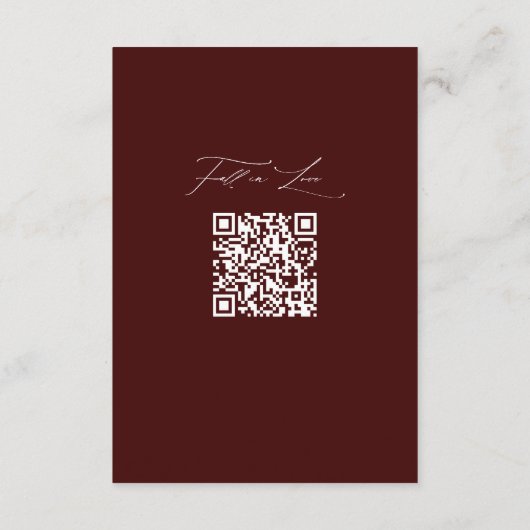 Herfst in Liefde Pompoen Herfst Trouwdetails Informatiekaartje (Achterkant)