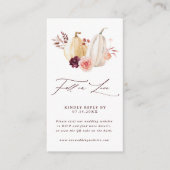 Herfst in Liefde Pompoen Herfst Trouwen QR Code RS Informatiekaartje (Voorkant)