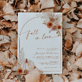 Herfst in liefde pompoen herfstboog Vrijgezellenfe Kaart